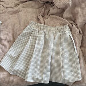 Checkered Pleated Skirt